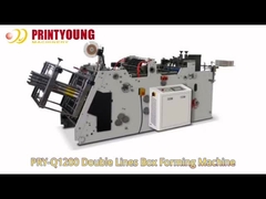 PRY-Q1200 완전 세르보 모터와 함께 쌍선 정형 햄버거 상자 형성 기계