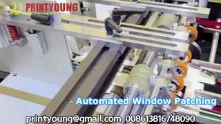 보기: TC-880A 펀칭 및 주름진 쇼케이스가 포함된 완전 자동 창 패치 기계